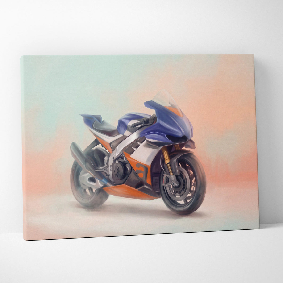 Aprilia RSV4 Xtrenta Inspired Motorcycle Wall Art, Superbike Canvas Art & Racing Garage Print