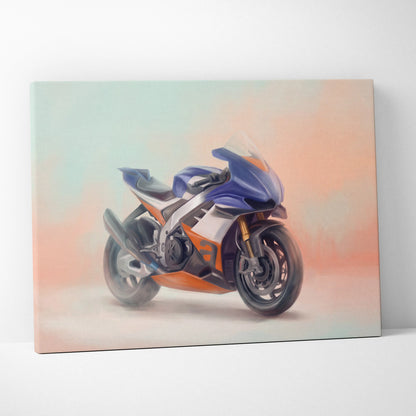 Aprilia RSV4 Xtrenta Inspired Motorcycle Wall Art, Superbike Canvas Art & Racing Garage Print