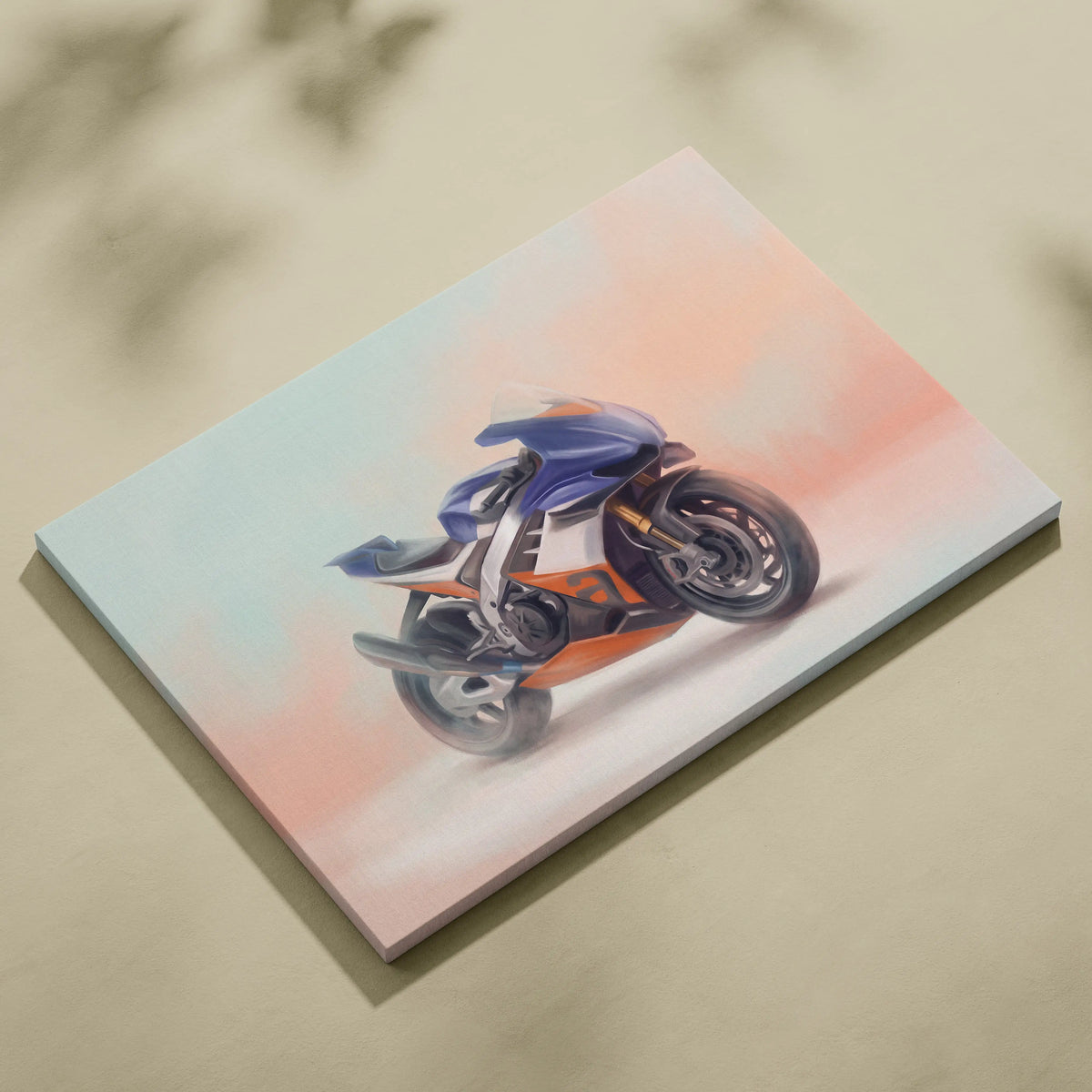 Aprilia RSV4 Xtrenta Inspired Motorcycle Wall Art, Superbike Canvas Art & Racing Garage Print