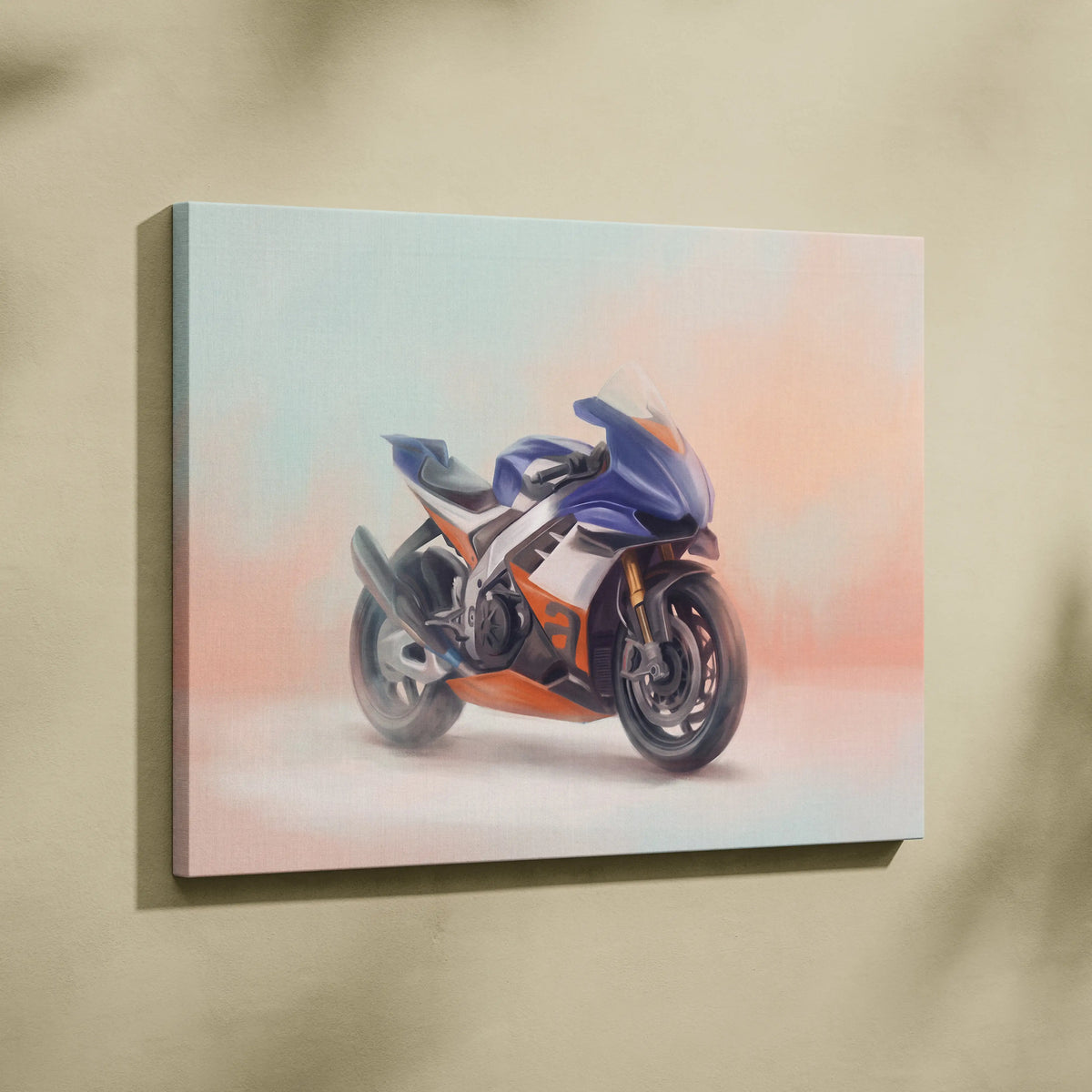 Aprilia RSV4 Xtrenta Inspired Motorcycle Wall Art, Superbike Canvas Art & Racing Garage Print