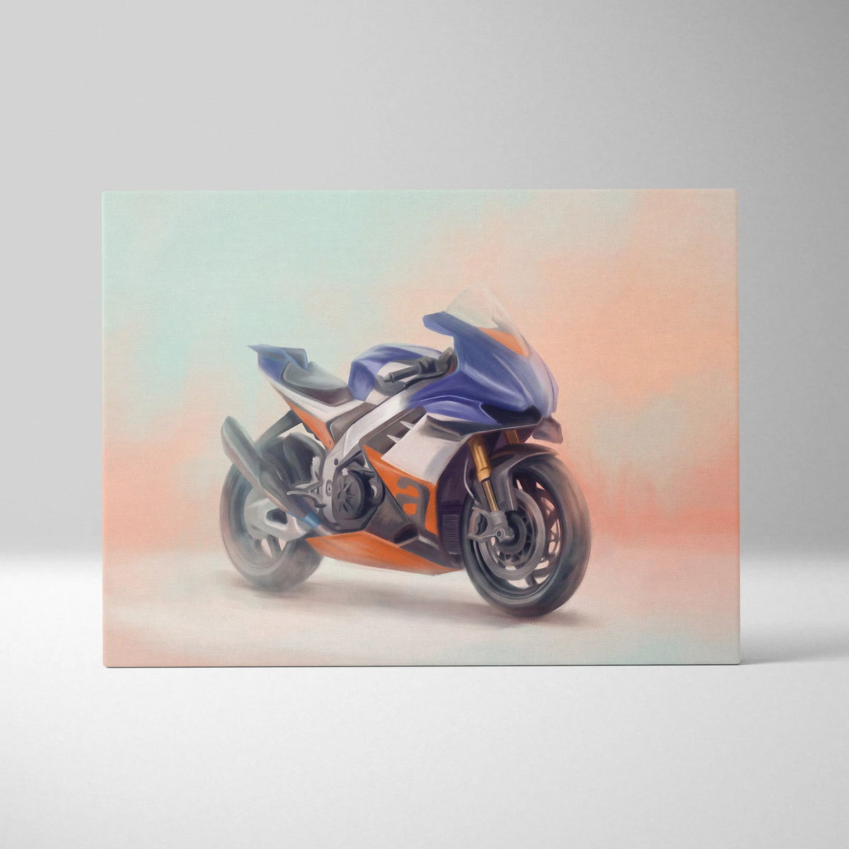 Aprilia RSV4 Xtrenta Inspired Motorcycle Wall Art, Superbike Canvas Art & Racing Garage Print