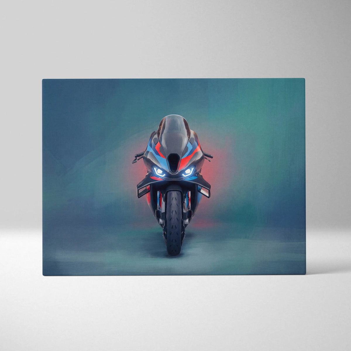 BMW M1000RR Inspired Supersport Wall Art, Carbon Superbike Canvas Print & Garage Decor