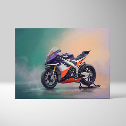 Aprilia RSV4 Xtrenta Inspired Sport Bike Wall Art, Track Racing Canvas Print & Motorsport Decor