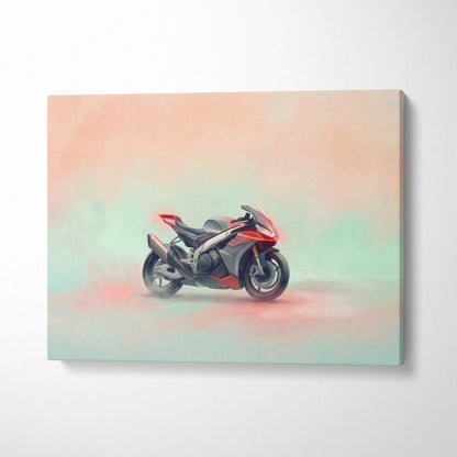 Aprilia RSV4 Factory Inspired Motorcycle Wall Art, Superbike Canvas Print & Racing Home Decor