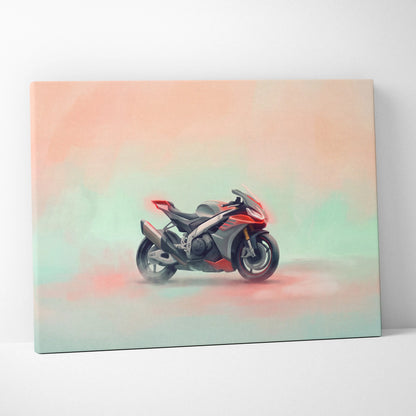 Aprilia RSV4 Factory Inspired Motorcycle Wall Art, Superbike Canvas Print & Racing Home Decor