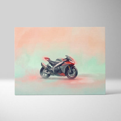 Aprilia RSV4 Factory Inspired Motorcycle Wall Art, Superbike Canvas Print & Racing Home Decor