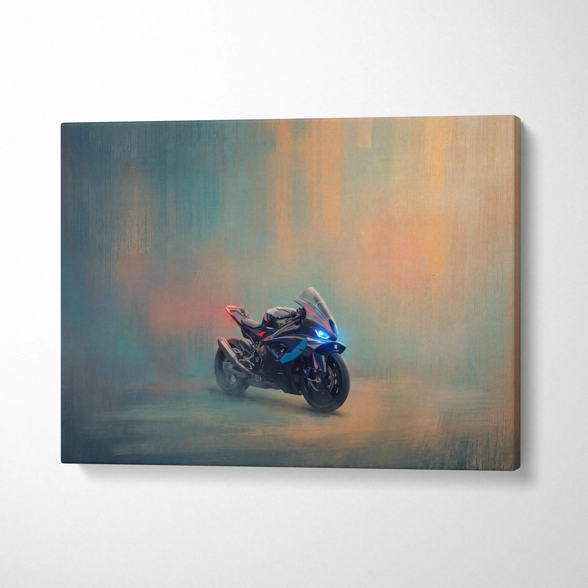 BMW M1000RR Inspired Canvas Art, Track Superbike Wall Art & Racing Enthusiast Poster Print