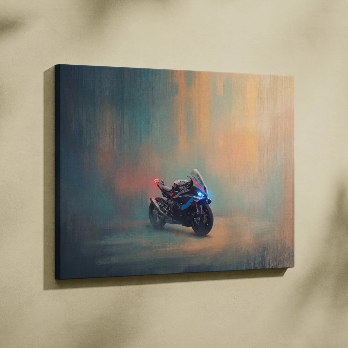 BMW M1000RR Inspired Canvas Art, Track Superbike Wall Art & Racing Enthusiast Poster Print