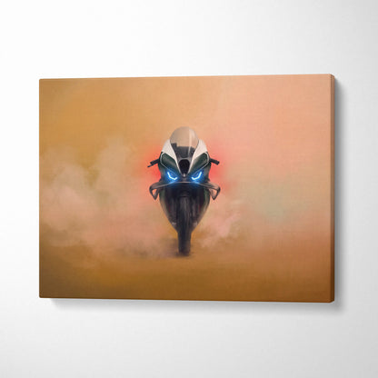 BMW M1000RR Limited Edition Isle of Man TT Inspired Supersport Wall Art, Track Racing Canvas Art & Superbike Home Decor