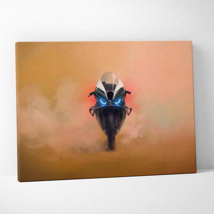 BMW M1000RR Limited Edition Isle of Man TT Inspired Supersport Wall Art, Track Racing Canvas Art & Superbike Home Decor