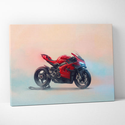 Ducati Superleggera V4 Inspired Canvas Art, Sport Bike Wall Art & Racing Enthusiast Gift