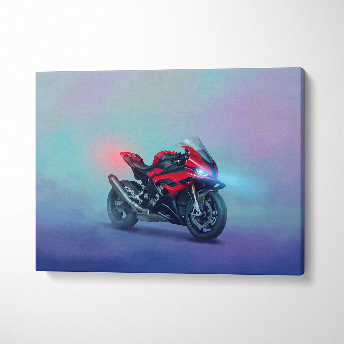BMW S1000RR Inspired Canvas Art, Superbike Poster and Modern Motorcycle Decor