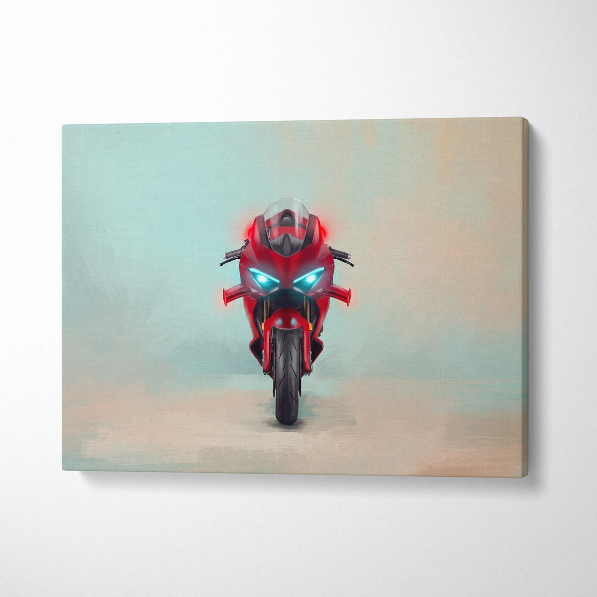 Ducati Panigale V4R Inspired Supersport Wall Art, Italian Superbike Canvas Print & Racing Decor