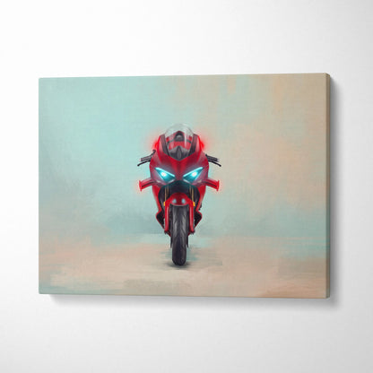 Ducati Panigale V4R Inspired Supersport Wall Art, Italian Superbike Canvas Print & Racing Decor