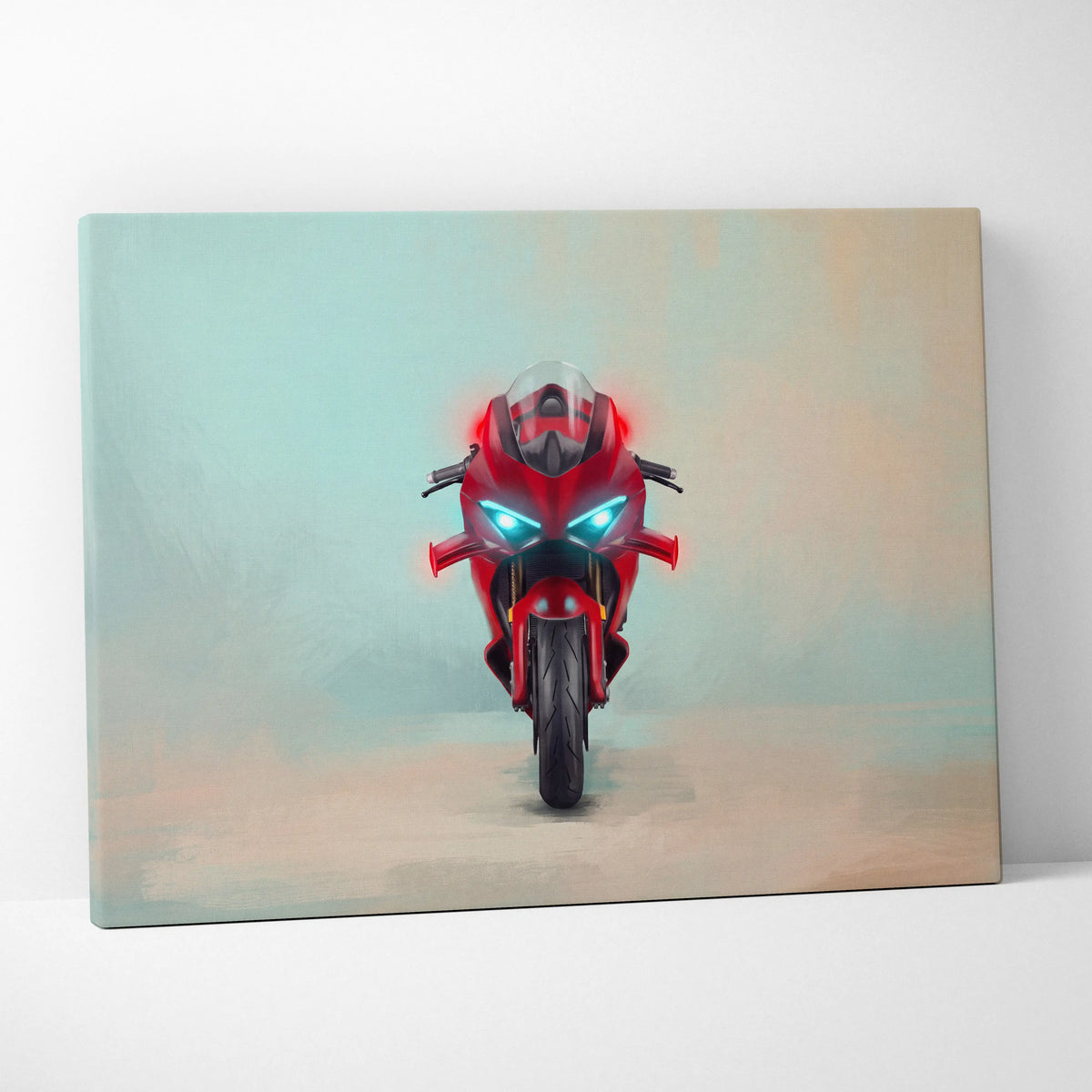Ducati Panigale V4R Inspired Supersport Wall Art, Italian Superbike Canvas Print & Racing Decor