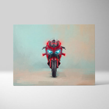 Ducati Panigale V4R Inspired Supersport Wall Art, Italian Superbike Canvas Print & Racing Decor