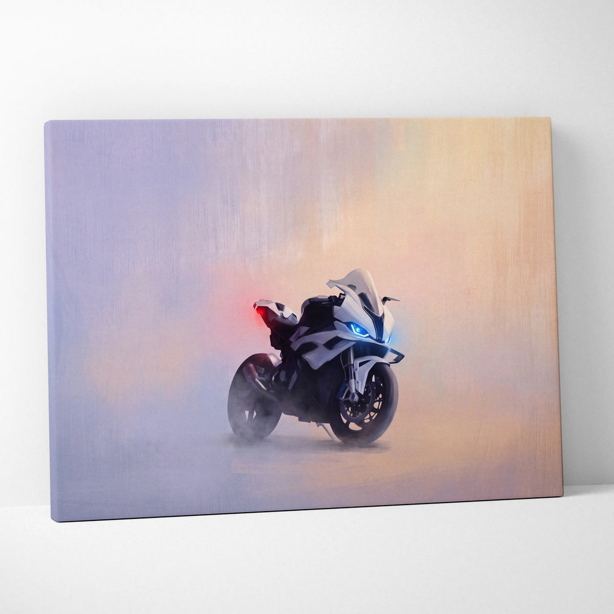 BMW S1000RR Inspired Sport Bike Wall Art, Canvas Art & Track Superbike Decor