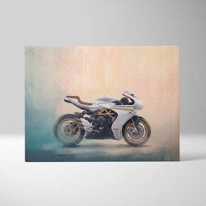 MV Agusta Superveloce Inspired Supersport Wall Art, Italian Superbike Canvas & Garage Poster
