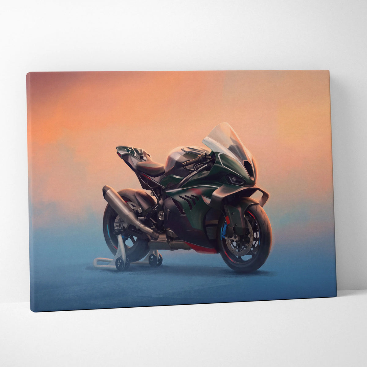 BMW M1000RR Limited Edition Isle of Man TT Inspired Supersport Wall Art, Superbike Canvas Print & Racing Poster