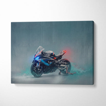 BMW M1000RR Inspired Canvas Art, Supersport Wall Art & Racing Enthusiast Decor