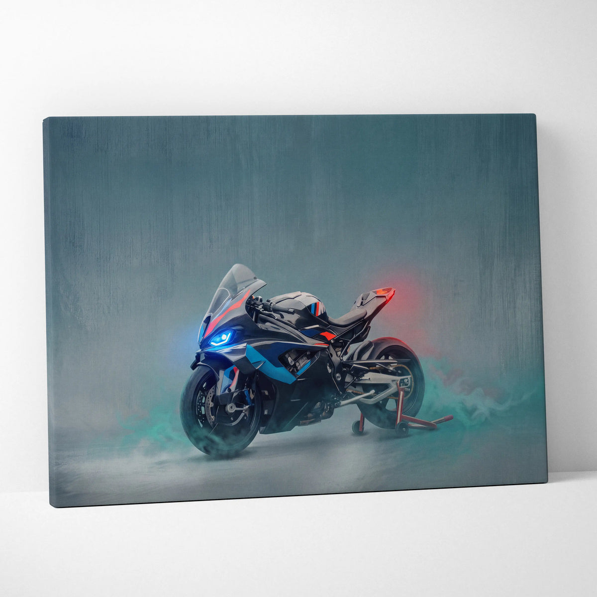 BMW M1000RR Inspired Canvas Art, Supersport Wall Art & Racing Enthusiast Decor