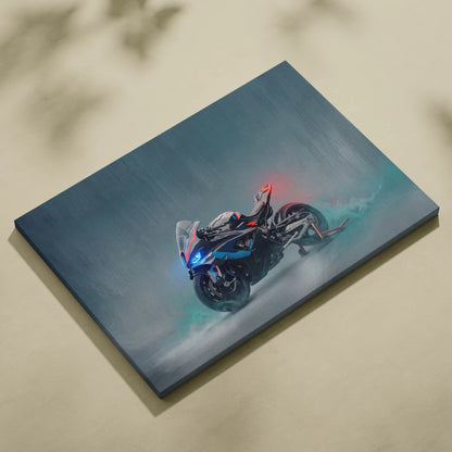 BMW M1000RR Inspired Canvas Art, Supersport Wall Art & Racing Enthusiast Decor