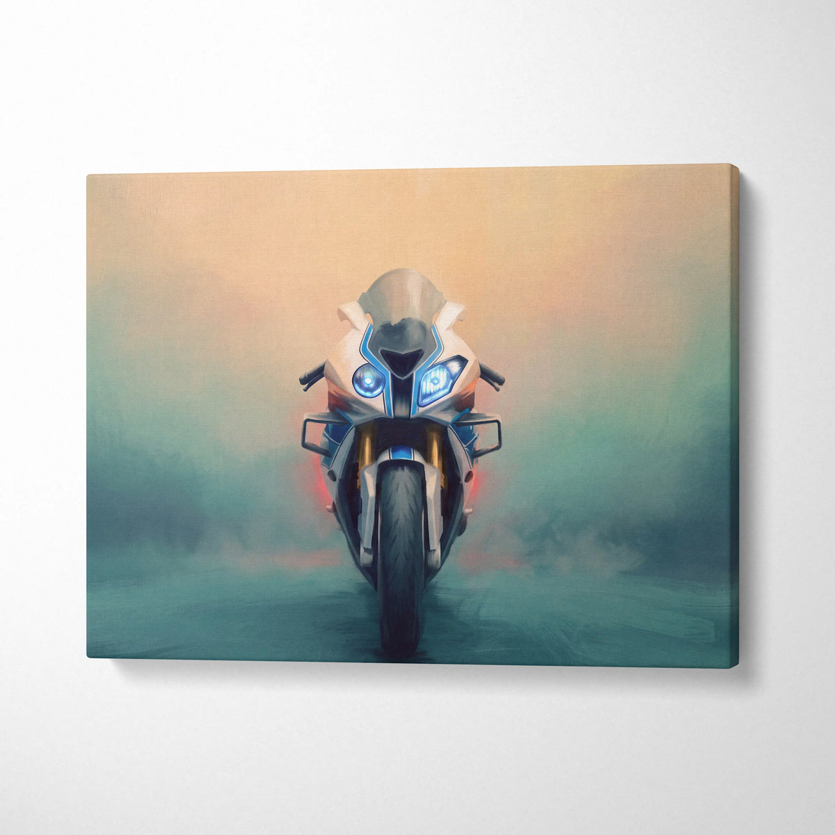 BMW S1000RR Inspired Supersport Wall Art, Superbike Canvas Print & Garage Decor