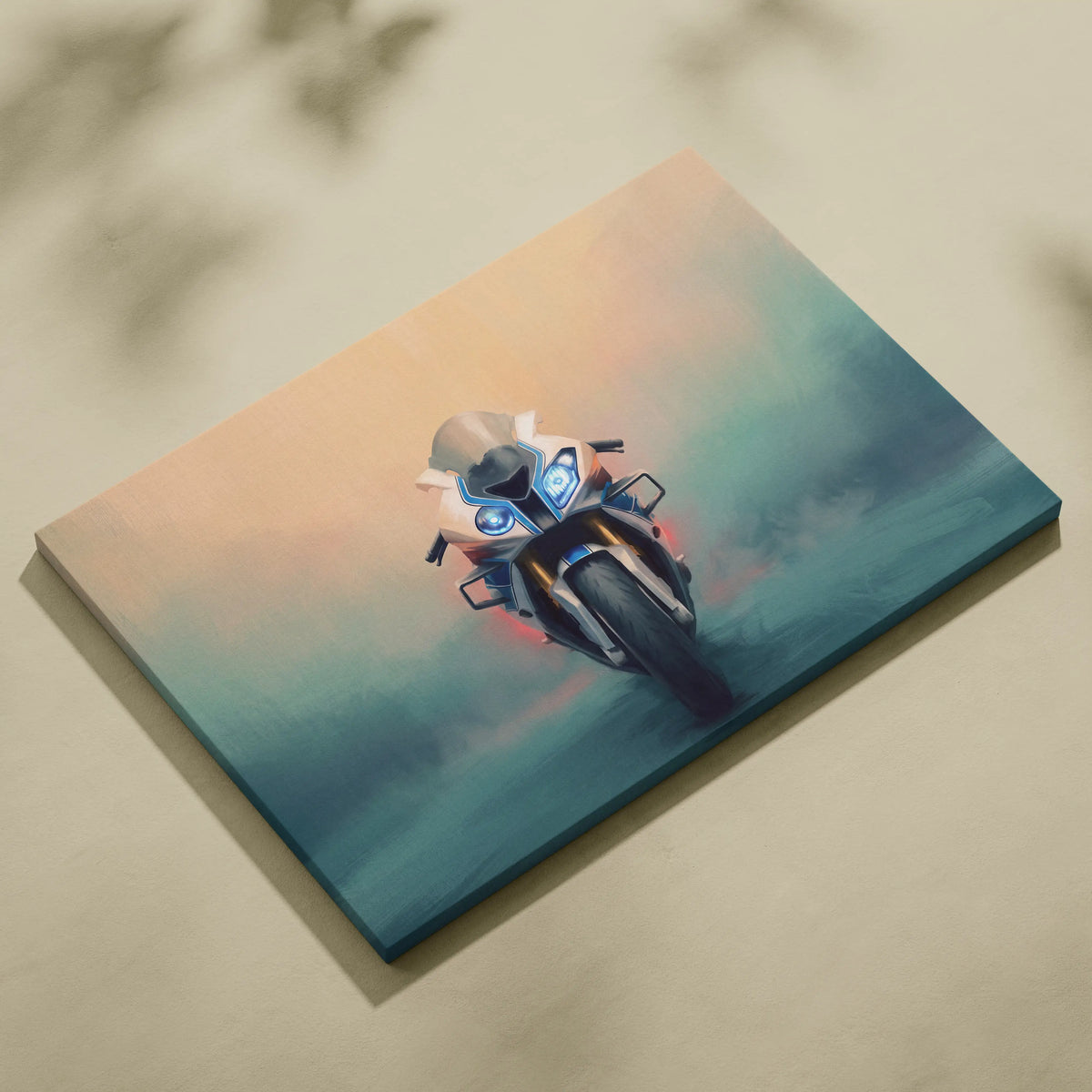 BMW S1000RR Inspired Supersport Wall Art, Superbike Canvas Print & Garage Decor