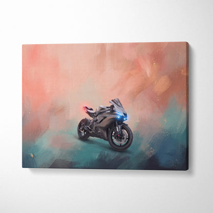 Yamaha R6 Inspired Sport Bike Wall Art, Canvas Art, Track Racing Decor & Garage Print
