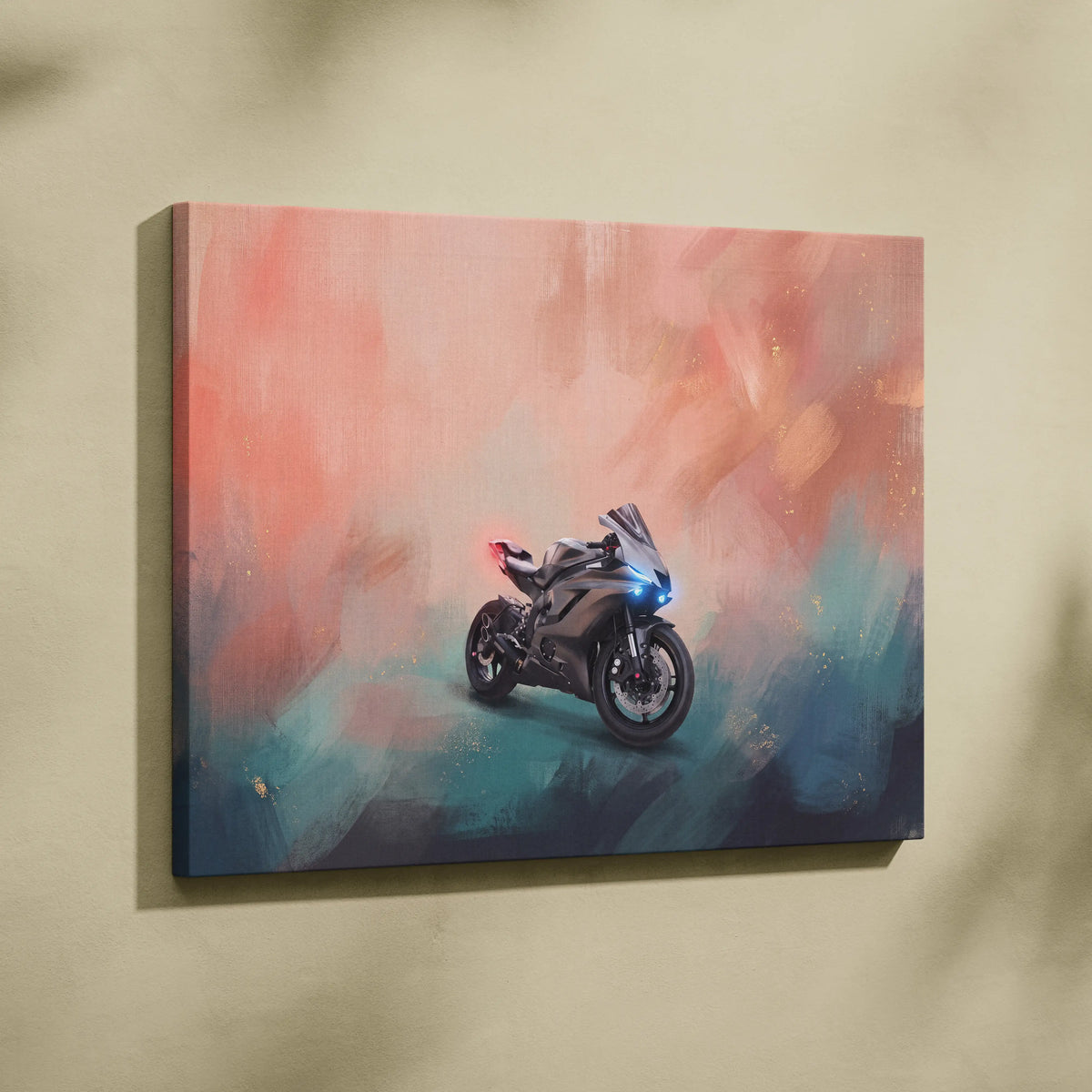 Yamaha R6 Inspired Sport Bike Wall Art, Canvas Art, Track Racing Decor & Garage Print