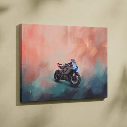 Yamaha R6 Inspired Sport Bike Wall Art, Canvas Art, Track Racing Decor & Garage Print