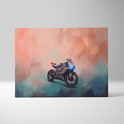 Yamaha R6 Inspired Sport Bike Wall Art, Canvas Art, Track Racing Decor & Garage Print
