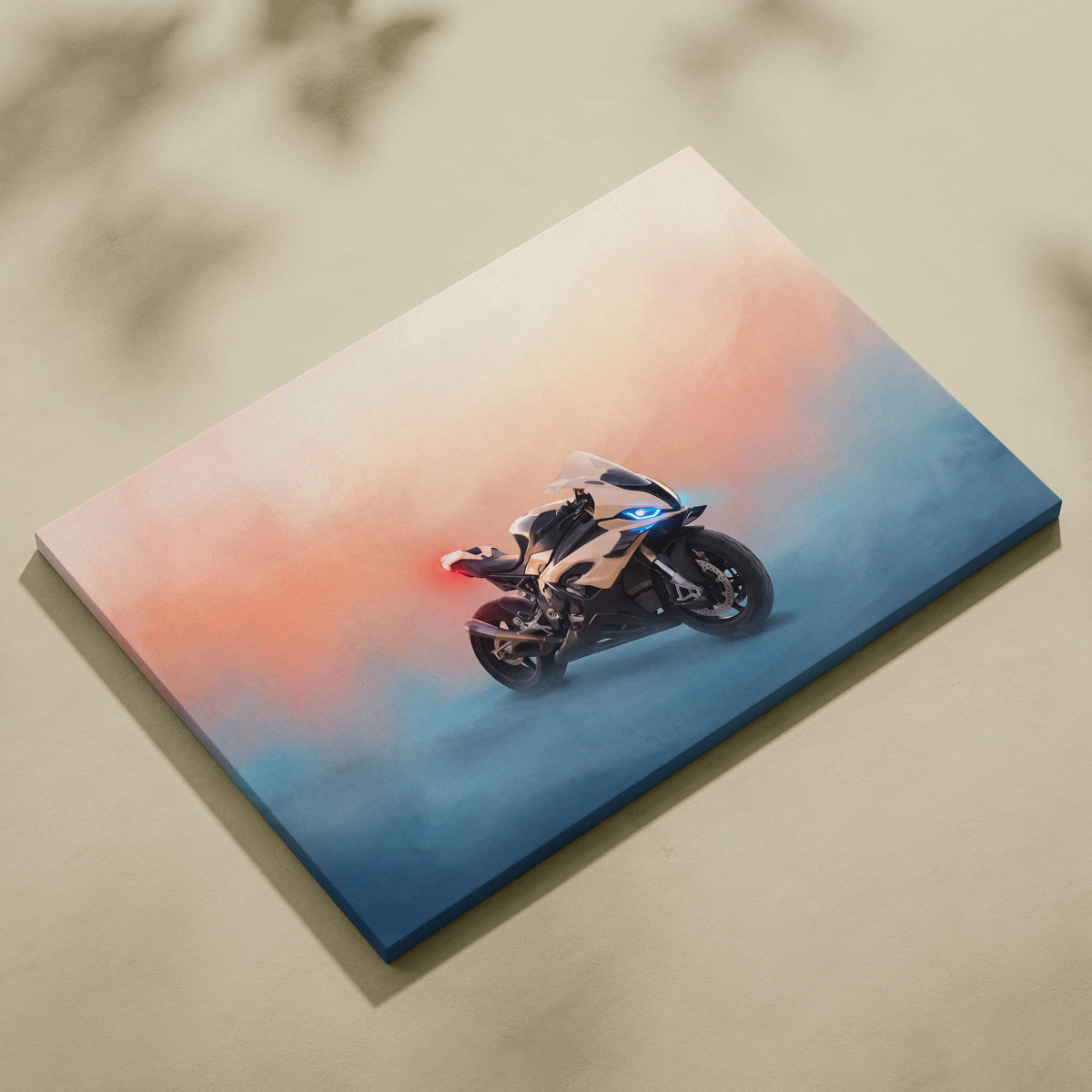 BMW S1000RR Inspired Motorcycle Wall Art, Superbike Canvas Art & Home Decor