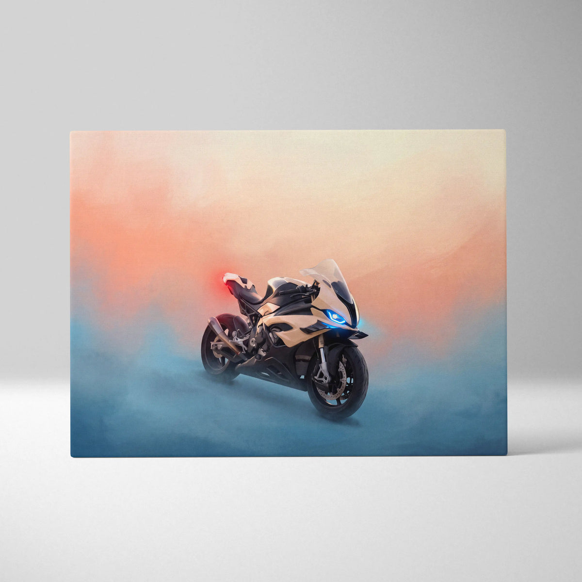 BMW S1000RR Inspired Motorcycle Wall Art, Superbike Canvas Art & Home Decor