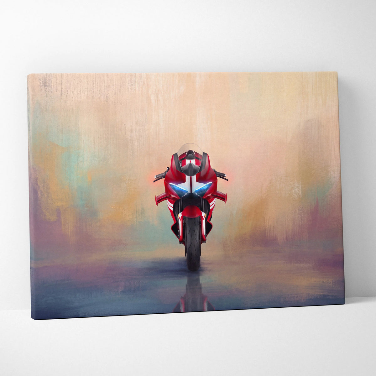 Ducati Panigale V4 Inspired Supersport Wall Art, Italian Superbike Canvas Print & Racing Poster