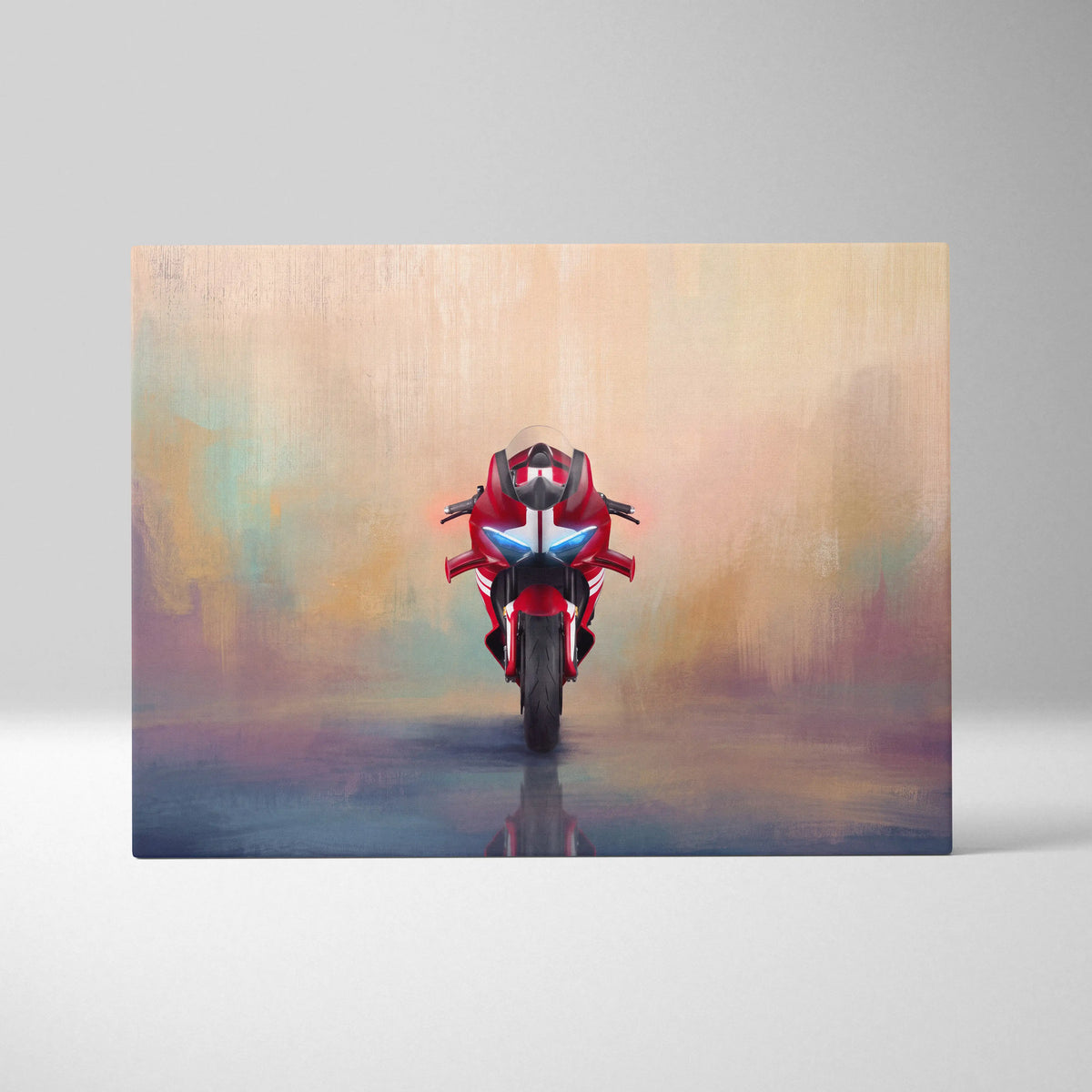 Ducati Panigale V4 Inspired Supersport Wall Art, Italian Superbike Canvas Print & Racing Poster