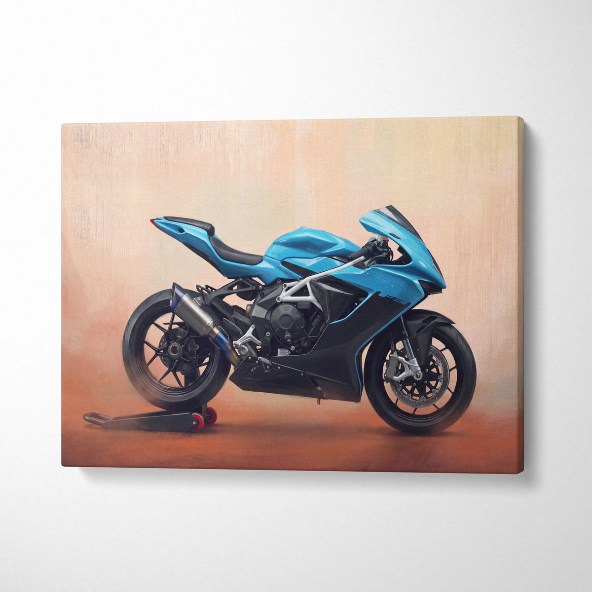 MV Agusta F3 Inspired Supersport Wall Art, Italian Superbike Canvas Art & Racing Garage Poster