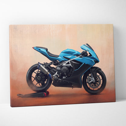 MV Agusta F3 Inspired Supersport Wall Art, Italian Superbike Canvas Art & Racing Garage Poster