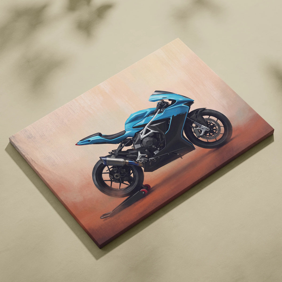 MV Agusta F3 Inspired Supersport Wall Art, Italian Superbike Canvas Art & Racing Garage Poster