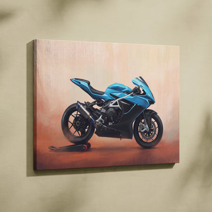 MV Agusta F3 Inspired Supersport Wall Art, Italian Superbike Canvas Art & Racing Garage Poster