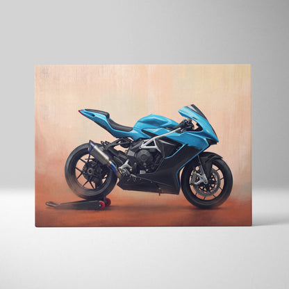 MV Agusta F3 Inspired Supersport Wall Art, Italian Superbike Canvas Art & Racing Garage Poster