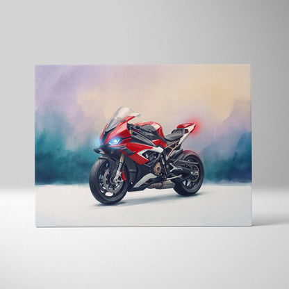 BMW S1000RR Inspired Supersport Wall Art, Superbike Canvas Print & Racing Home Decor