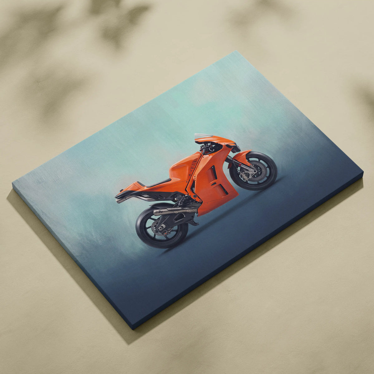 KTM RC 8C Inspired Canvas Art, Motorcycle Wall Art & Supersport Garage Poster Print