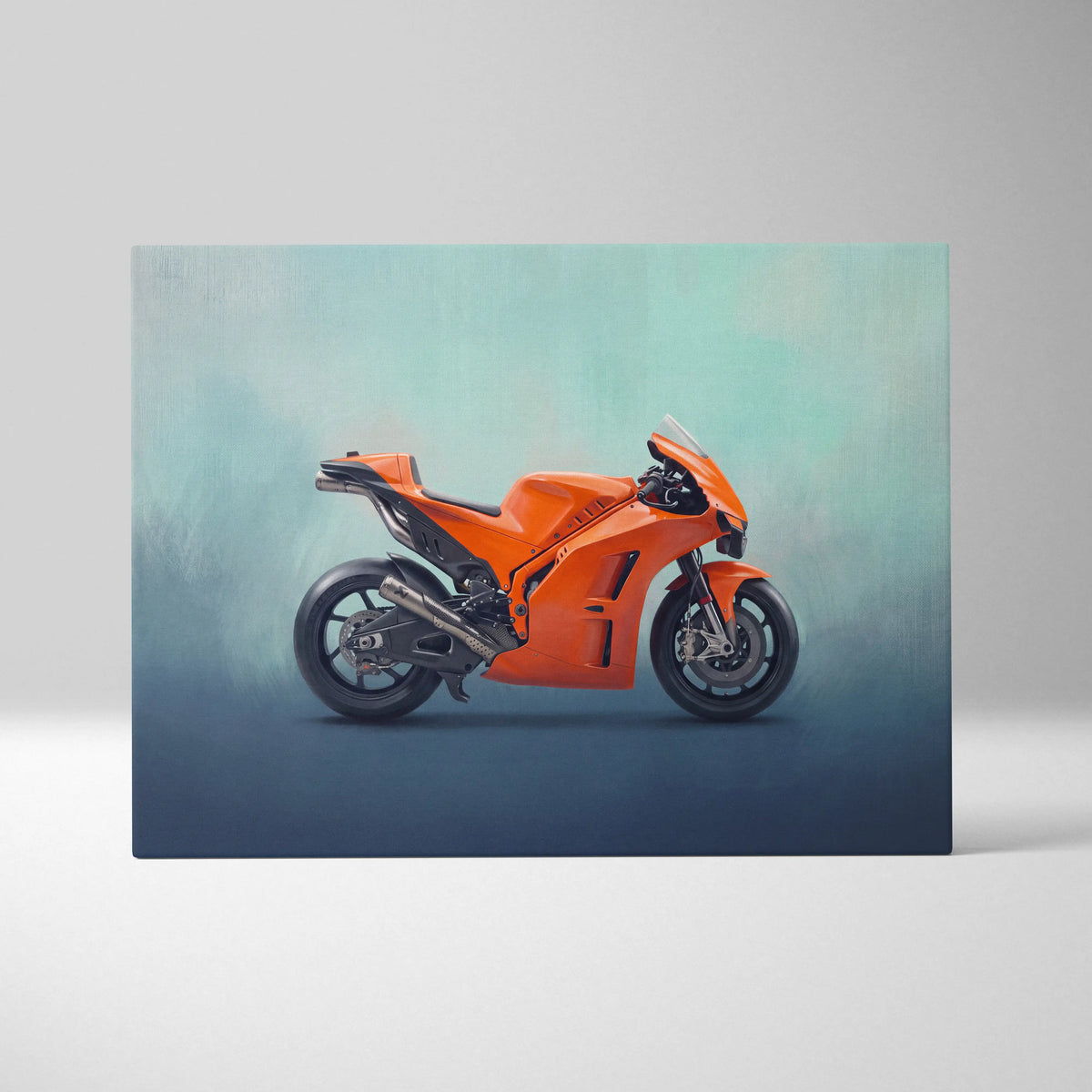 KTM RC 8C Inspired Canvas Art, Motorcycle Wall Art & Supersport Garage Poster Print