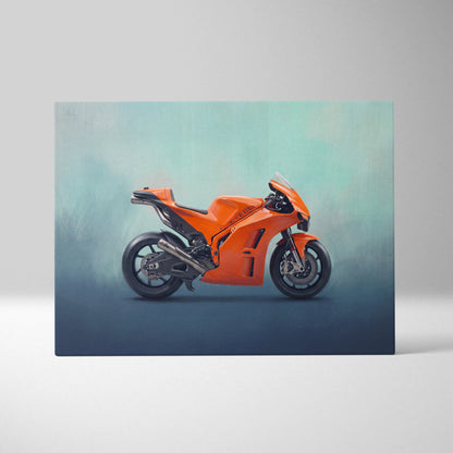 KTM RC 8C Inspired Canvas Art, Motorcycle Wall Art & Supersport Garage Poster Print