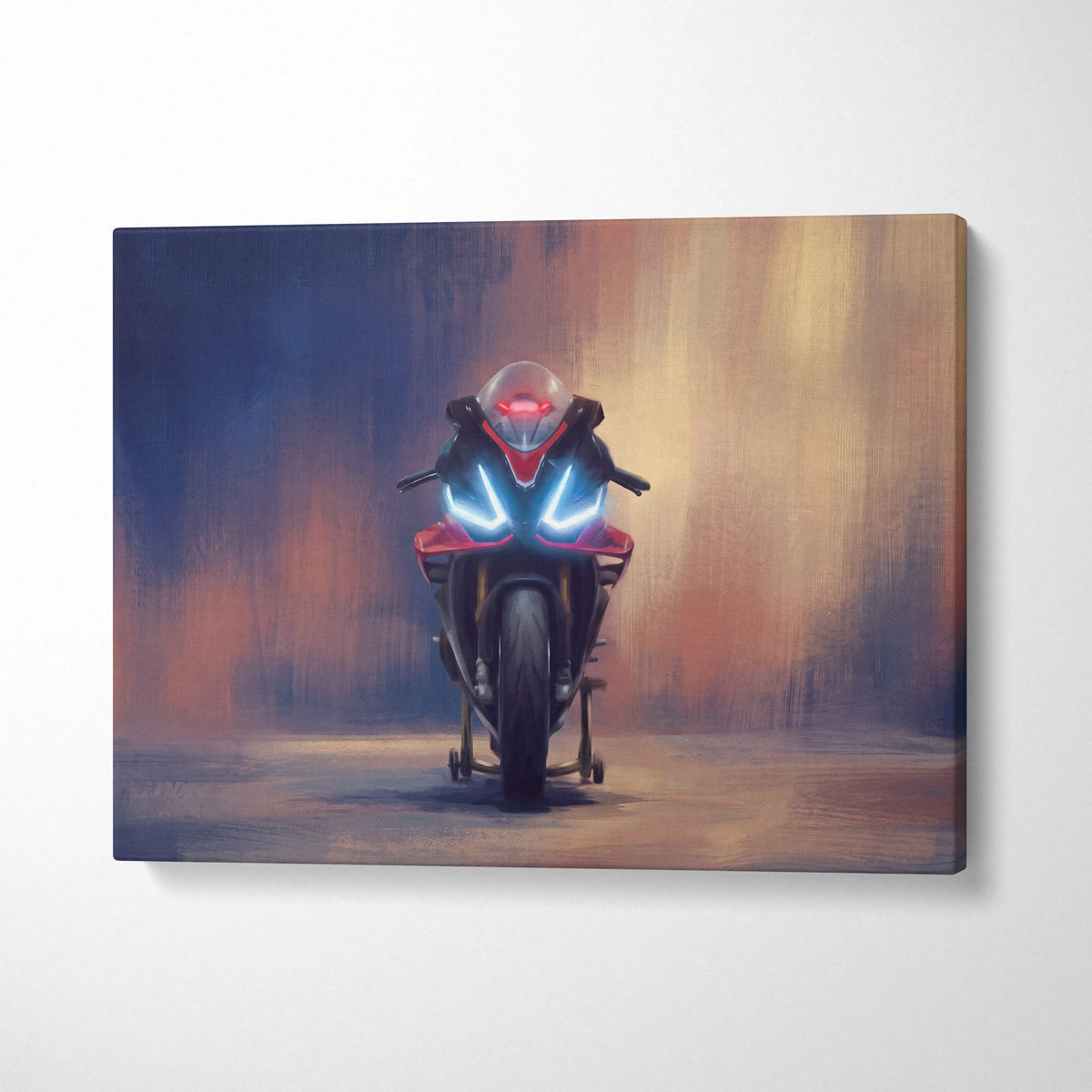 Aprilia RSV4 Inspired Supersport Wall Art, Racing Canvas Print & Motorcycle Wall Decor