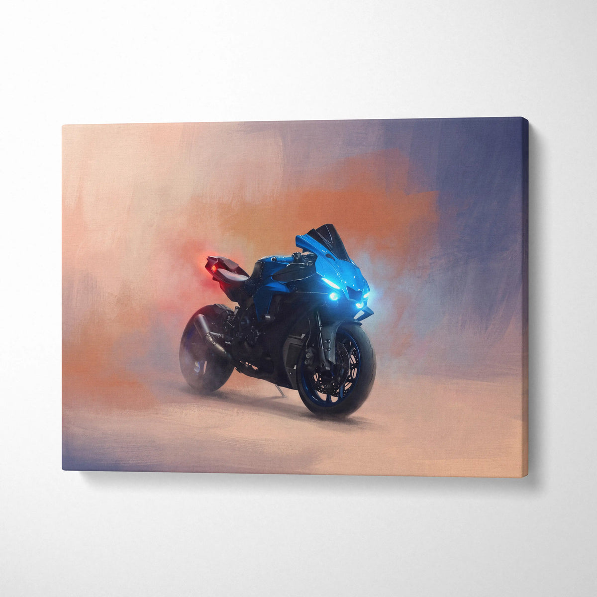 Yamaha YZF-R1 Inspired Sport Bike Wall Art, Canvas Art, Track Racing Poster & Home Decor