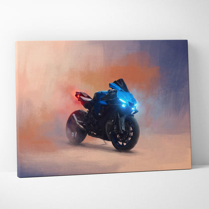 Yamaha YZF-R1 Inspired Sport Bike Wall Art, Canvas Art, Track Racing Poster & Home Decor
