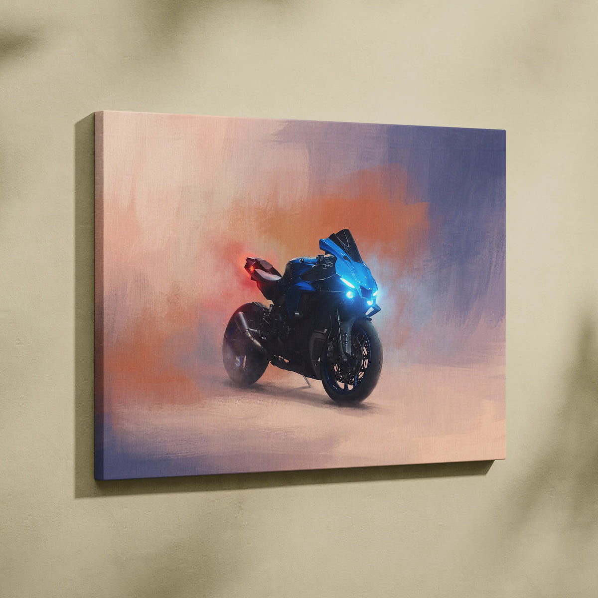 Yamaha YZF-R1 Inspired Sport Bike Wall Art, Canvas Art, Track Racing Poster & Home Decor