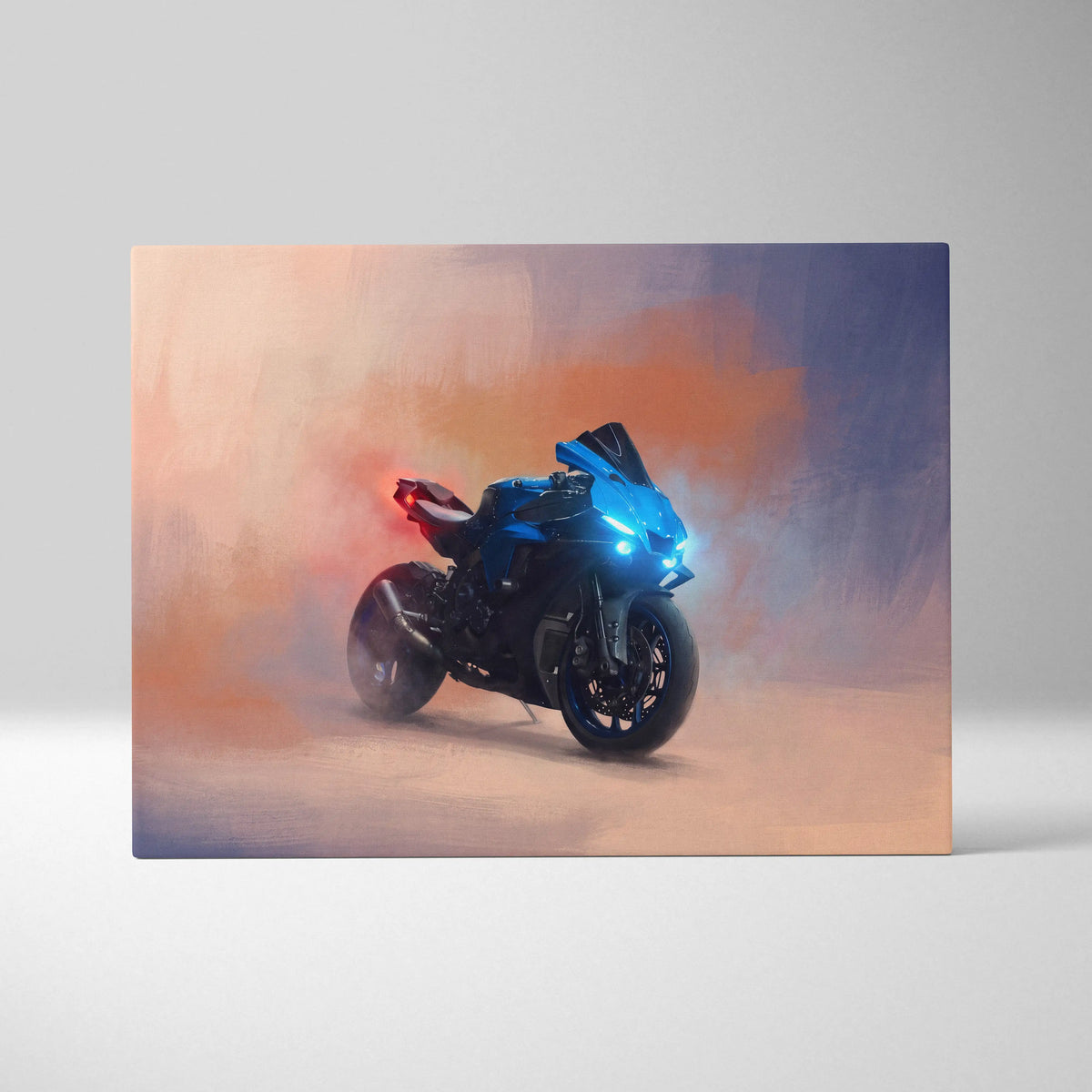 Yamaha YZF-R1 Inspired Sport Bike Wall Art, Canvas Art, Track Racing Poster & Home Decor
